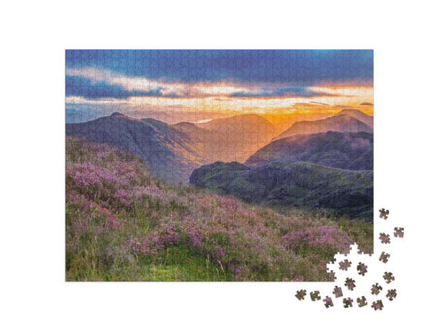Puzzle 1000 Teile „Talansicht von Glencoe, Highlands, Schottland“