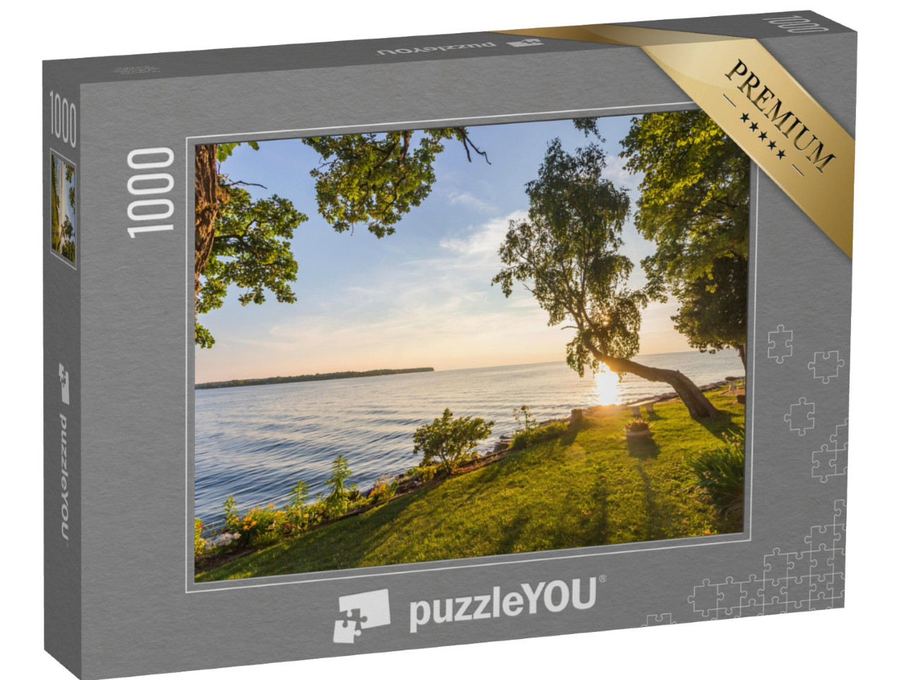 Puzzle 1000 Teile „Sonnenuntergang über dem Michigansee“