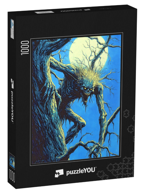 Puzzle 1000 Teile „Zombie Kreatur im Baum“