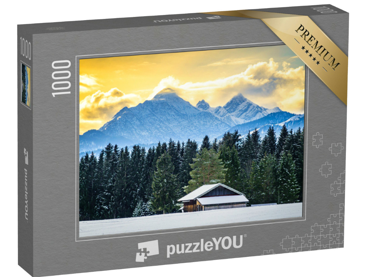 Puzzle 1000 Teile „Karwendel- und Wettersteingebirge bei Wallgau, Deutschland“