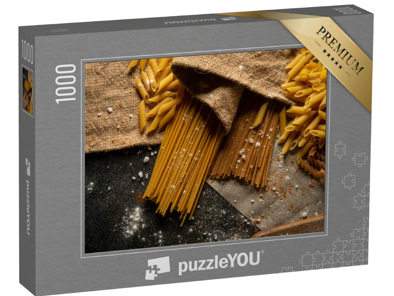 Puzzle 1000 Teile „Eine Auswahl an Nudeln“