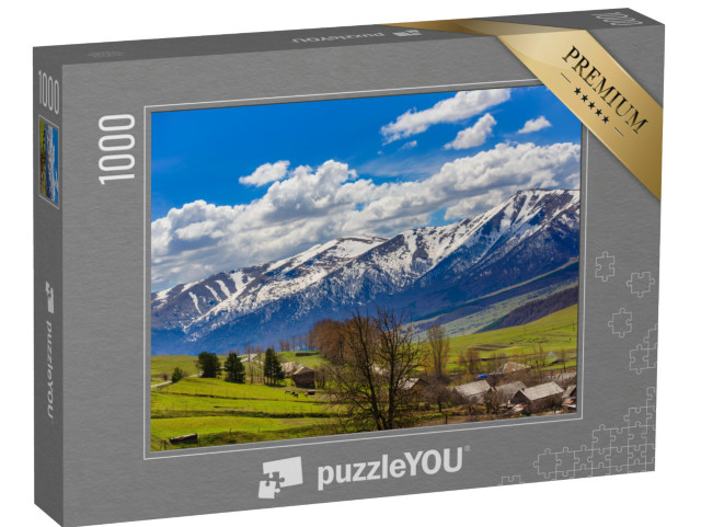 Puzzle 1000 Teile „Lermontovo Dorf und schöne Berglandschaft, Armenien“