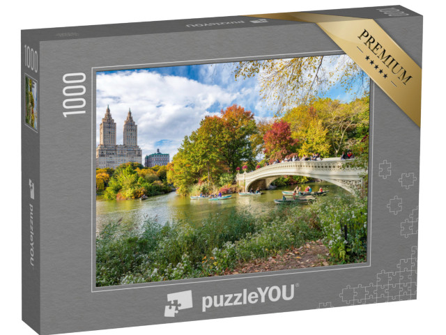 Puzzle 1000 Teile „Die Bow Bridge im Herbst, Central Park, New York“