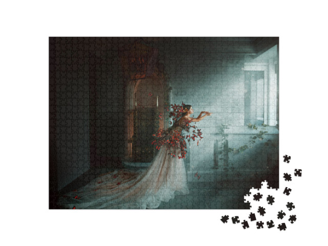 Puzzle 1000 Teile „Die Schmetterlingsfrau“