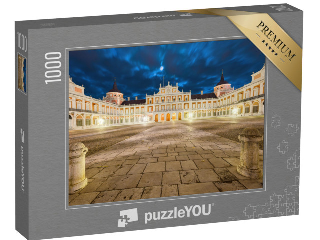 Puzzle 1000 Teile „Königlicher Palast von Aranjuez bei Nacht, Spanien“