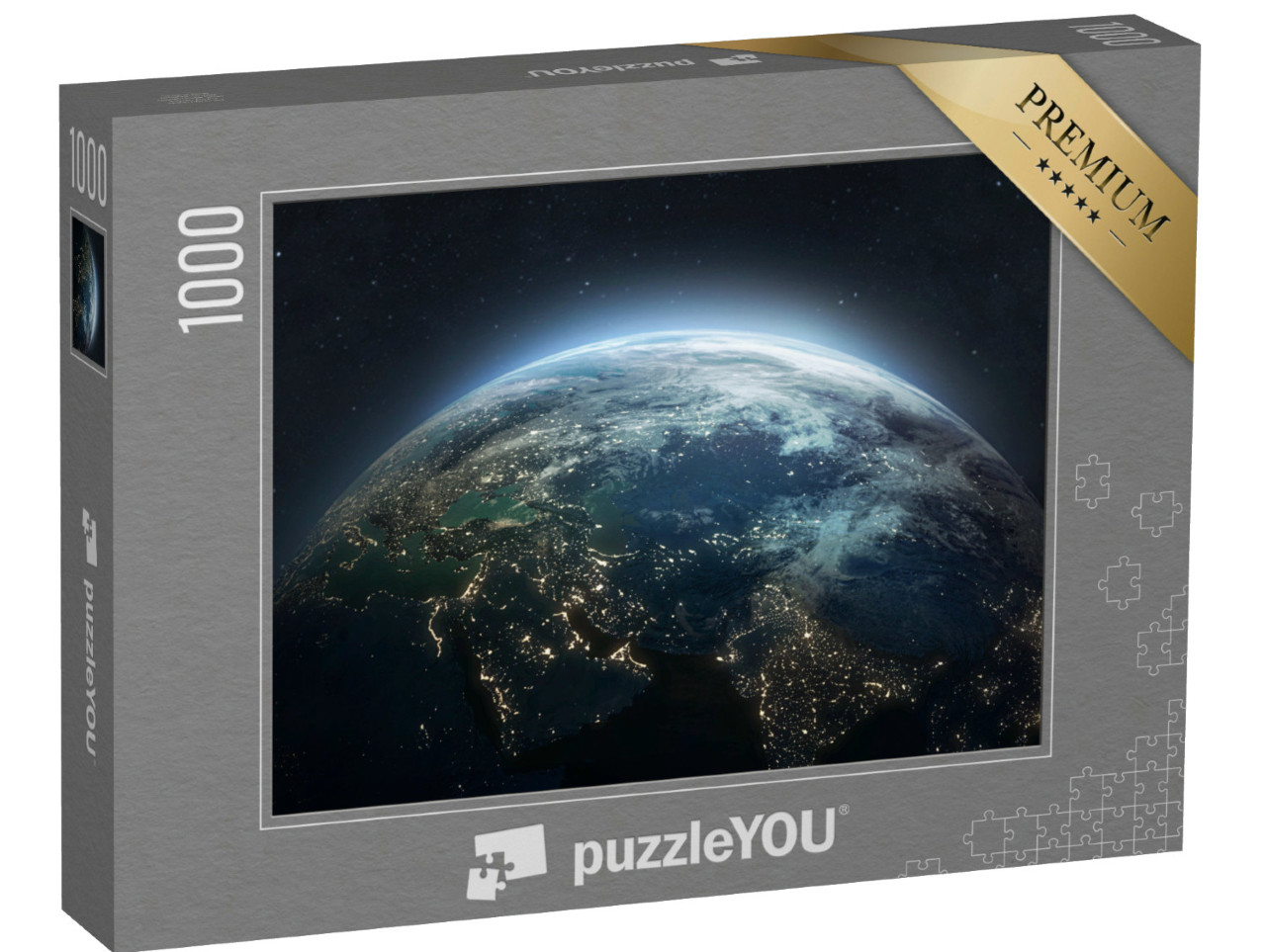 Puzzle 1000 Teile „Die Erde bei Nacht, Stadtlichter auf dem Planeten“