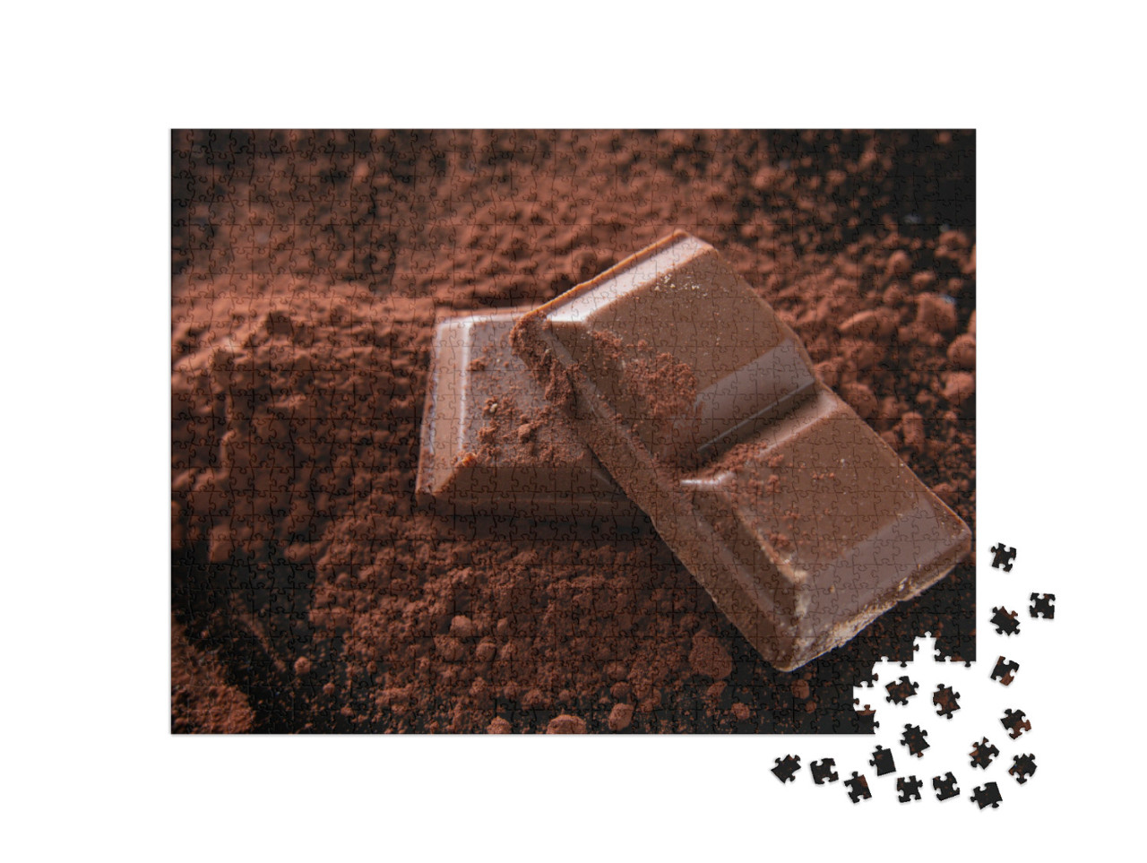 Puzzle 1000 Teile „Schokolade und Kakaopulver“