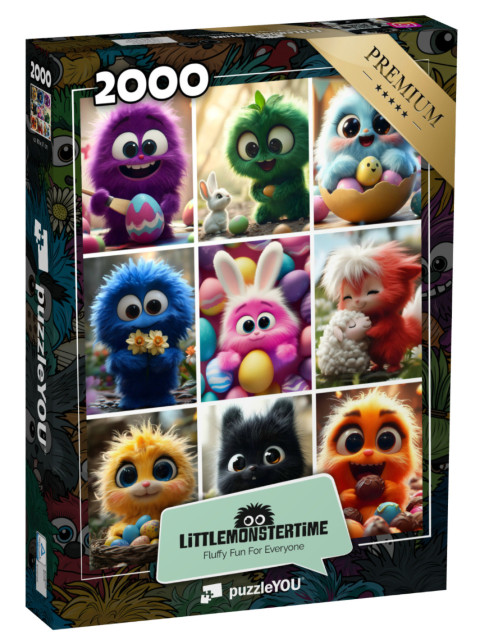 Puzzle 2000 Teile „LITTLEMONSTERTIME: Oster Collage“