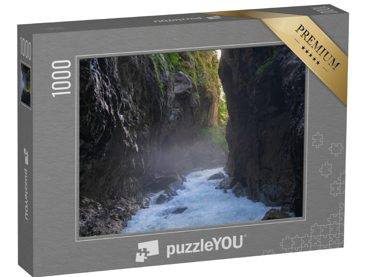 Puzzle 1000 Teile „Der Fluss Partnach in der Partnachklamm, Garmisch Partenkirchen“