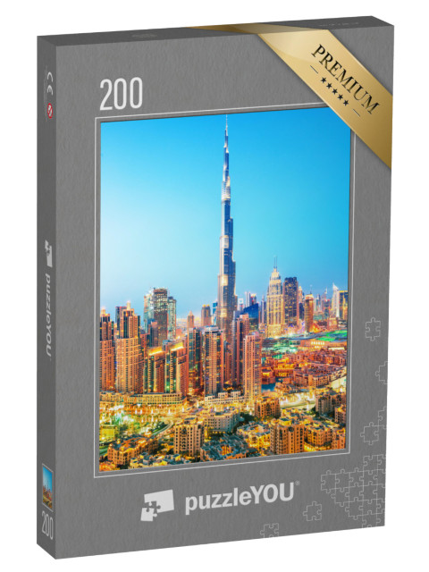 Puzzle 200 Teile „Skyline von Dubai mit dem Burj Khalifa“