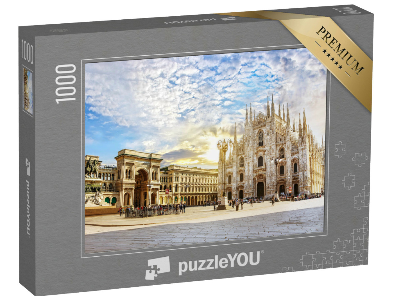 Puzzle 1000 Teile „Spektakuläres Licht am Mailänder Dom, Italien“