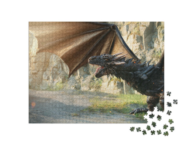 Puzzle 1000 Teile „Mystischer Drache“