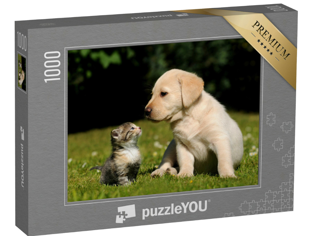 Puzzle 1000 Teile „Katze und Hund“