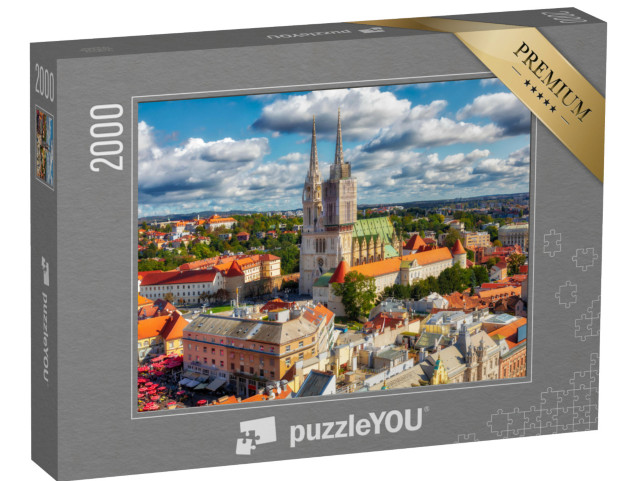 Puzzle 2000 Teile „Kathedrale von Zagreb in Kaptol, Stadtteil von Zagreb, Kroatien“