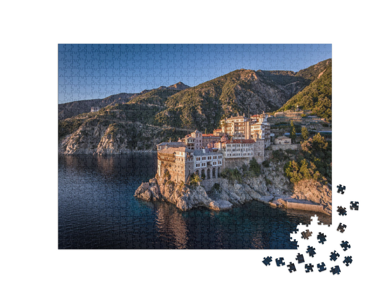 Puzzle 1000 Teile „Berg Athos - Heiliger Berg“