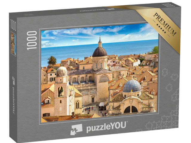 Puzzle 1000 Teile „Altstadt von Dubrovnik an einem schönen Sommertag, Kroatien“