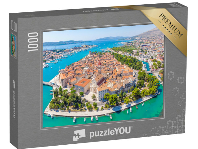 Puzzle 1000 Teile „Sommerliche Luftaufnahme von Trogir, Kroatien“