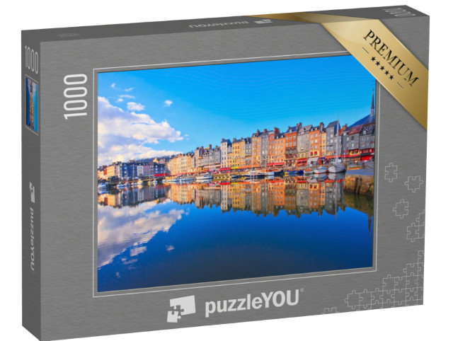 Puzzle 1000 Teile „Der Hafen von Honfleur, Normandie, Frankreich“