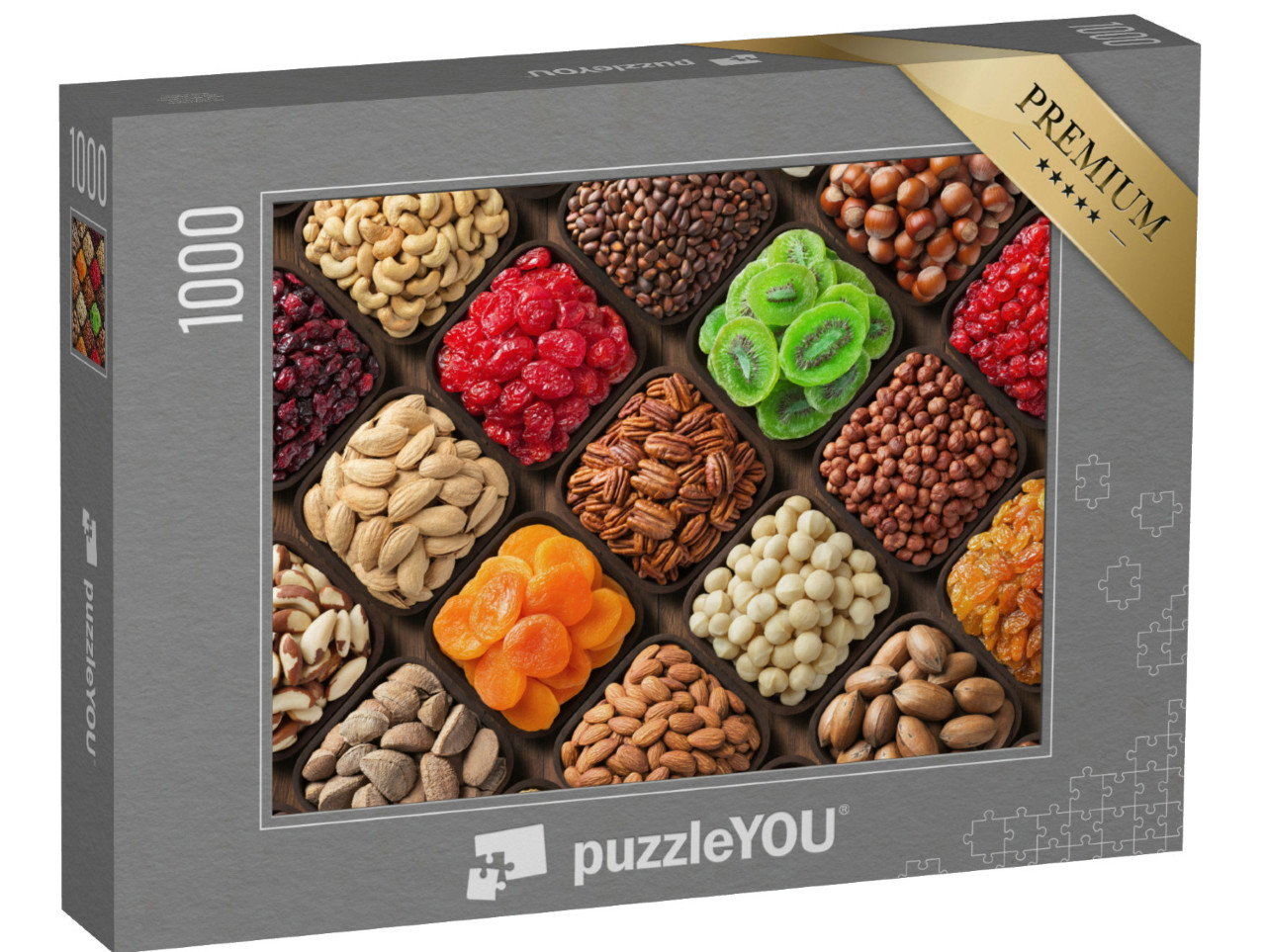 Puzzle 1000 Teile „Auswahl an gesunden und leckeren Snacks“