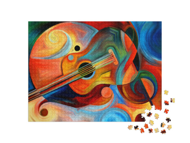 Puzzle 1000 Teile „Abstrakte Malerei: Musik und Rhythmus“
