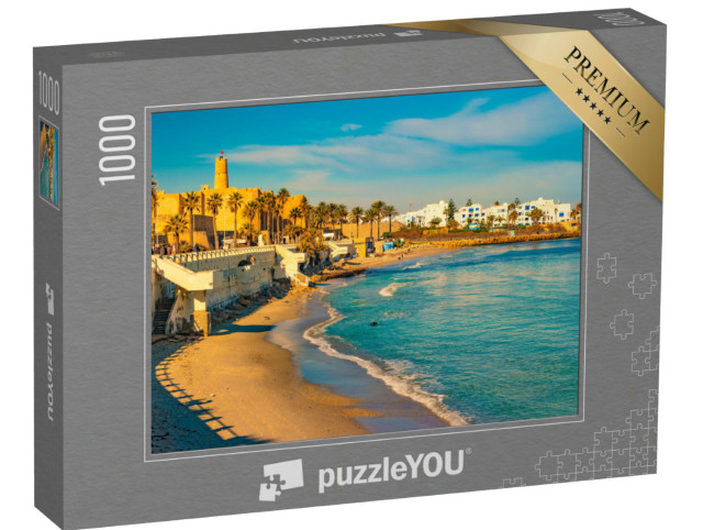 Puzzle 1000 Teile „Wunderschöne Stadt Monastir in Tunesien am Mittelmeer“