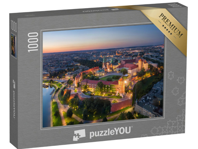 Puzzle 1000 Teile „Königsschloss Wawel bei Sonnenuntergang, Krakau, Polen“