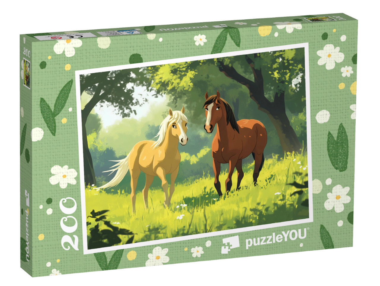 Puzzle 200 Teile „Das verborgene Pferdeparadies“