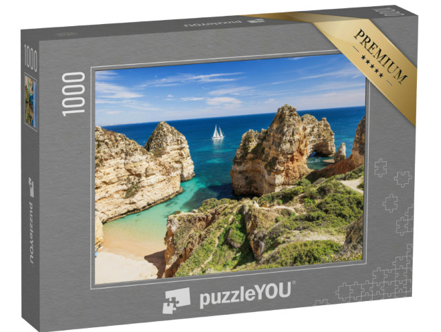 Puzzle 1000 Teile „Wunderschöne Bucht bei Lagos, Algarve, Portugal“