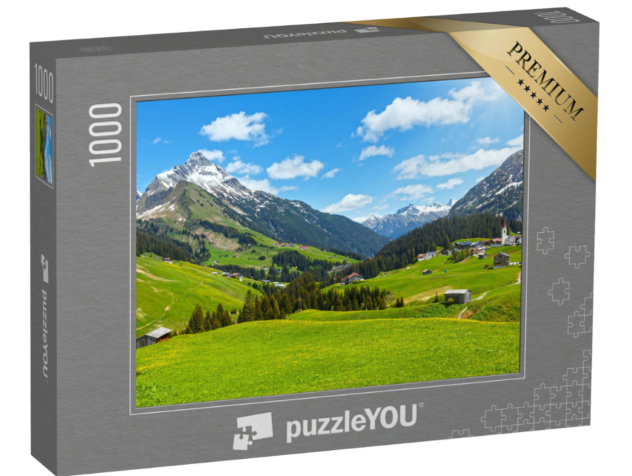 Puzzle 1000 Teile „Sommerlicher Bergblick zum Biberkopf“