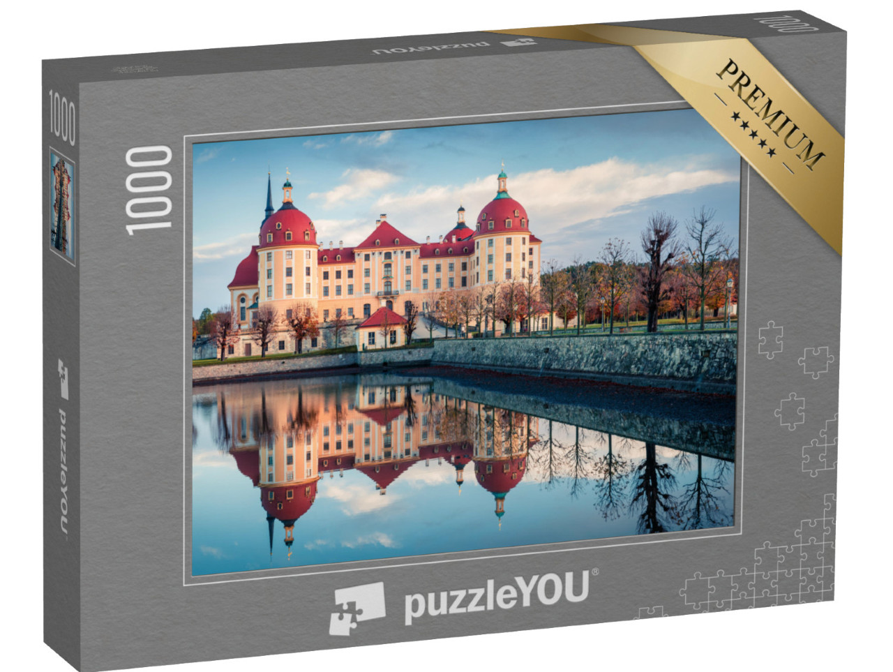 Puzzle 1000 Teile „Morgenansicht des Barockschlosses Moritzburg “