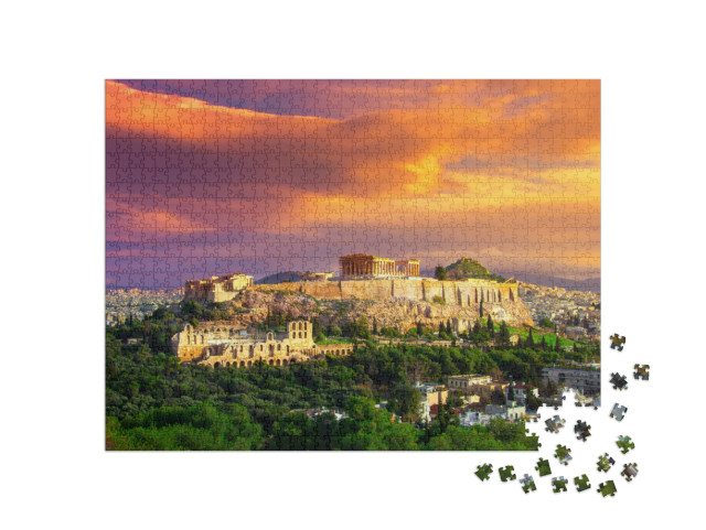 Puzzle 1000 Teile „Antike Akropolis mit Parthenon, Athen, Griechenland“