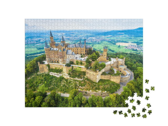 Puzzle 1000 Teile „Burg Hohenzollern auf dem Berg, Deutschland“