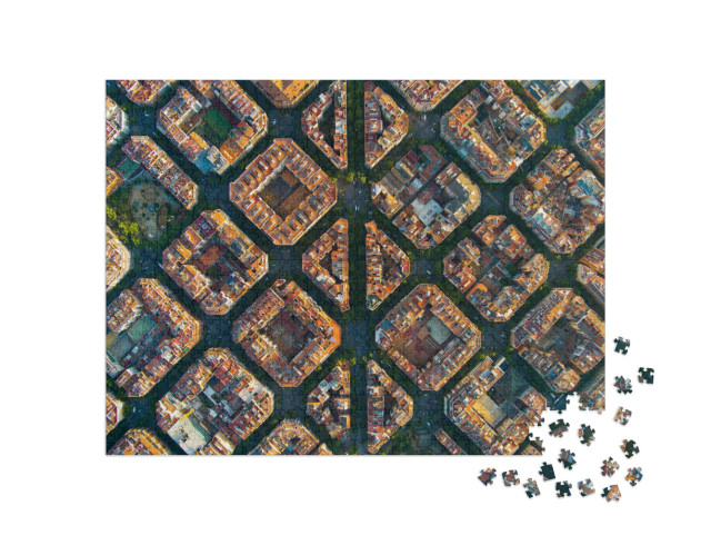 Puzzle 1000 Teile „Stadtbild Barcelona“