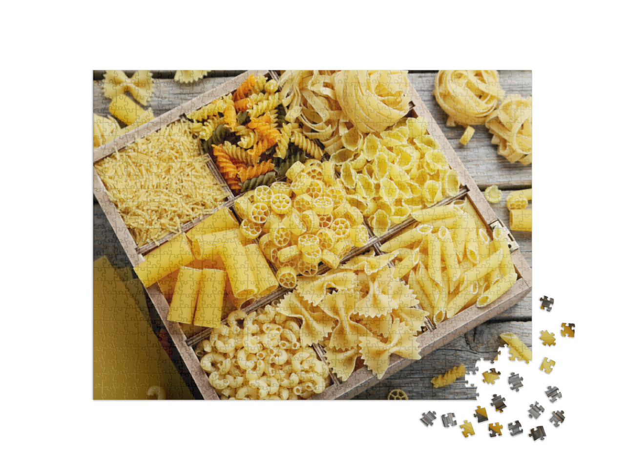 Puzzle 1000 Teile „Verschiedene Arten von Nudeln “
