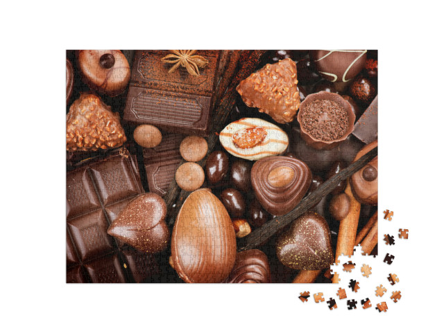 Puzzle 1000 Teile „Pralinen und Schokolade“