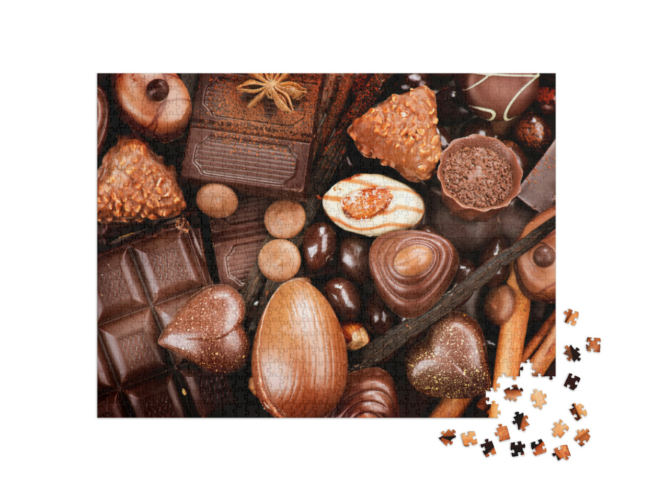 Puzzle 1000 Teile „Pralinen und Schokolade“