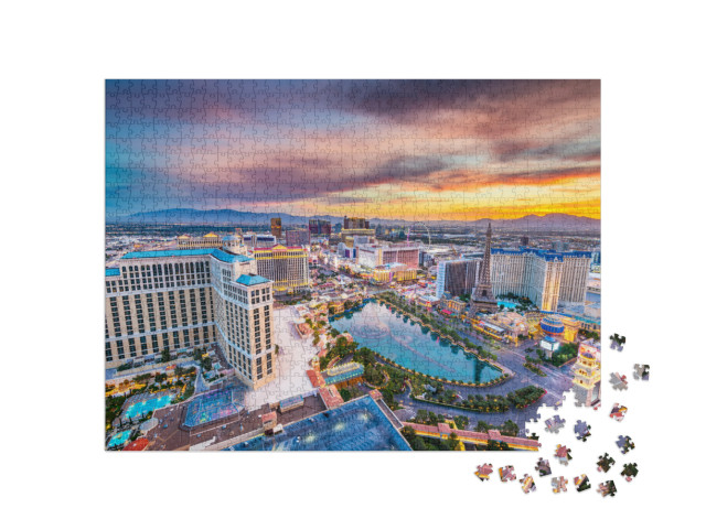 Puzzle 1000 Teile „Strip von Las Vegas in Nevada, USA“