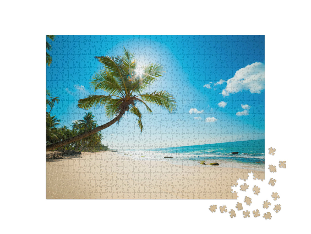 Puzzle 1000 Teile „Unberührter tropischer Strand in Sri Lanka“