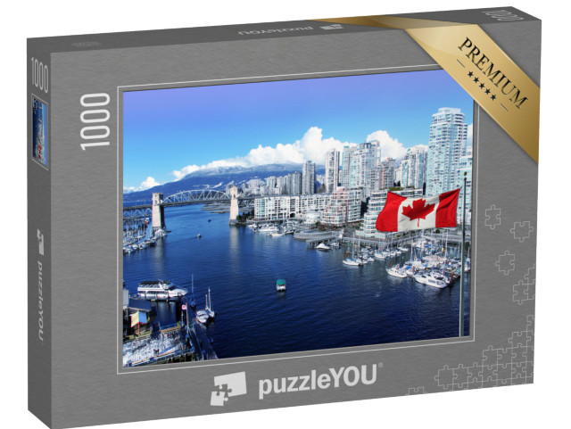 Puzzle 1000 Teile „False Creek und die Burrard Street Bridge in Vancouver“