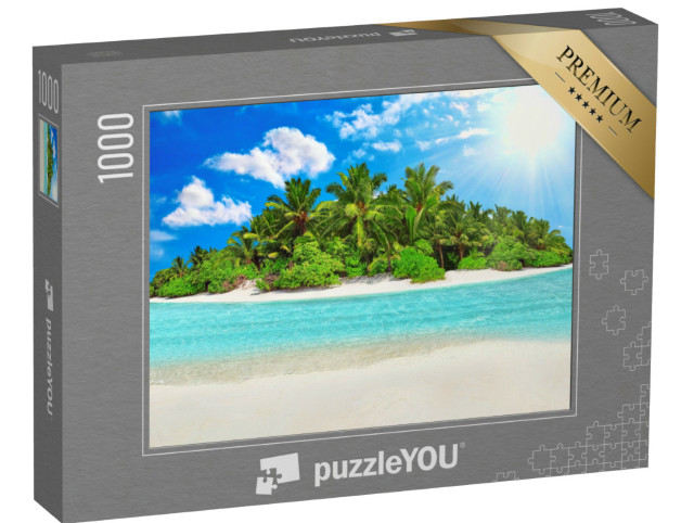 Puzzle 1000 Teile „Tropische Insel eines Atolls im Indischen Ozean“