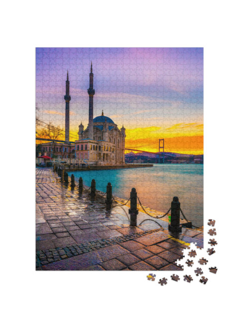 Puzzle 1000 Teile „Sonnenaufgang an der Bosporus-Brücke“