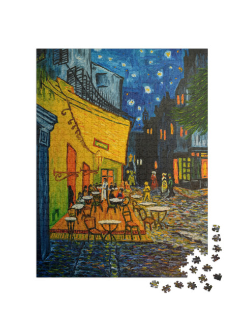 Puzzle 1000 Teile „Café in Paris nach Vincent Van Gogh“