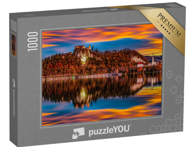 Puzzle 1000 Teile „Ein slowenischer See im Herbst“