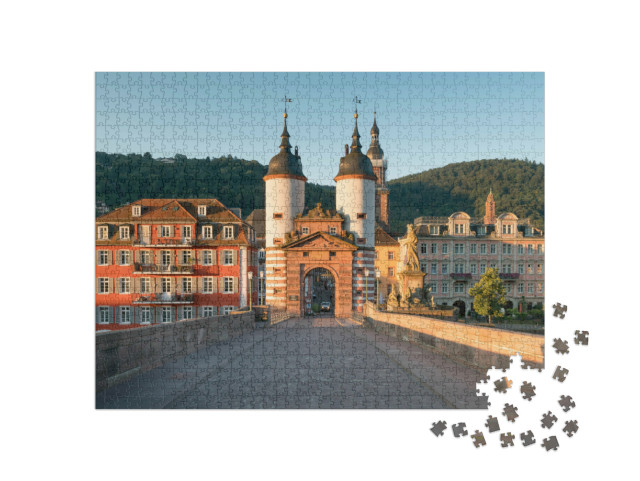 Puzzle 1000 Teile „Alte Brücke in Heidelberg, Deutschland“