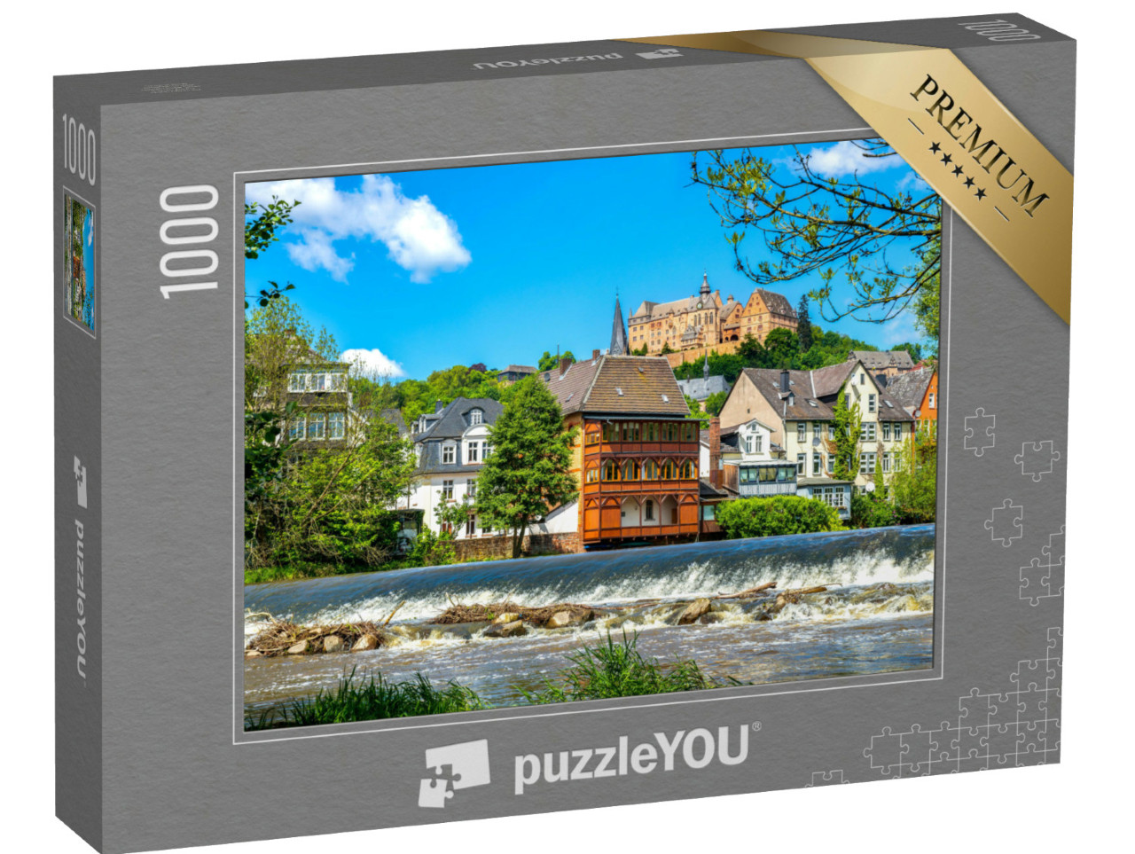 Puzzle 1000 Teile „Marburg an der Lahn, Altstadt, Deutschland“