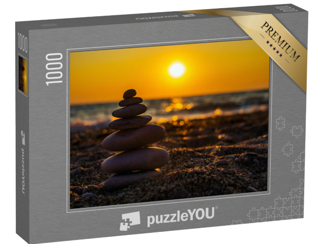 Puzzle 1000 Teile „Zen-Steine am Strand“