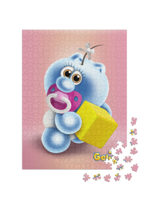 Puzzle 500 Teile „Gelini Babybluu“