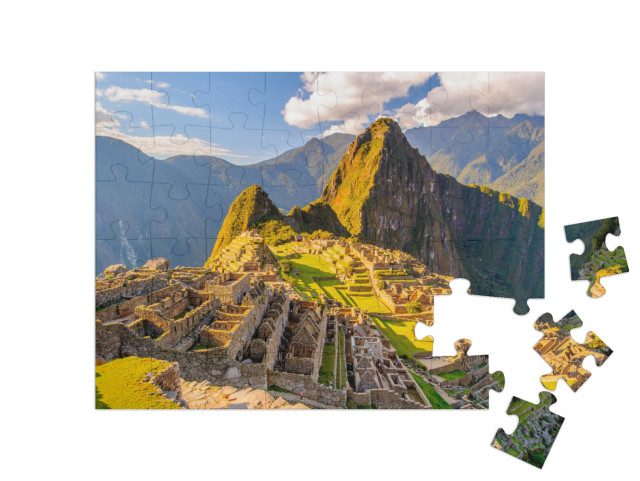 Puzzle 48 Teile „Peru, Südamerika: Machu Picchu, UNESCO-Weltkulturerbe“