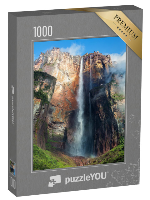 Puzzle 1000 Teile „Höchster Wasserfall der Welt: Angel Falls oder Salto Angel, 978 m, Venezuela“