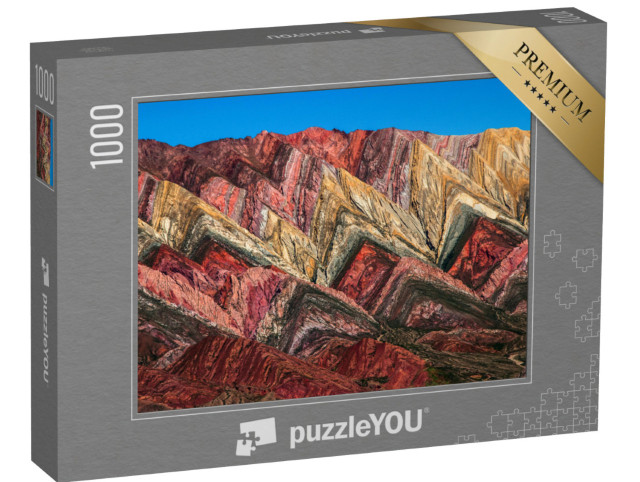 Puzzle 1000 Teile „Quebrada de Humahuaca und die bunten Berge, Salta, Argentinien“